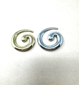 Swirl Statement Brooch In Gold Or Silver, 4 of 7