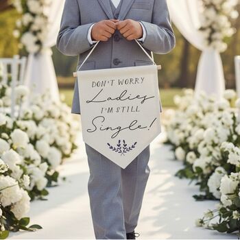 Personalised Wedding Carry Flag, 7 of 8