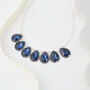 Blue Teardrop Crystal Pendant Necklace, thumbnail 2 of 3