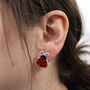 Ladybird Stud Acrylic Earrings, thumbnail 5 of 7