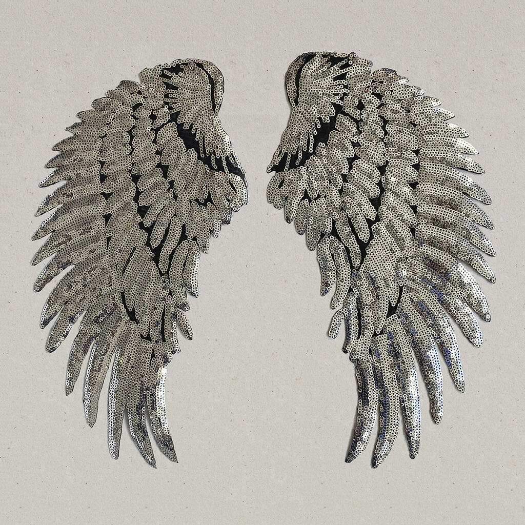 Iron On Sequin Angel Wings By Petra boase Ltd