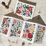 Concertina Botanical Block Print Christmas Card, thumbnail 1 of 7