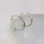 Sterling Silver Leopard Print Hoop Earrings, thumbnail 1 of 3