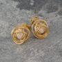 Cage June Birthstone Gold Plated Silver Stud Earrings, thumbnail 5 of 10