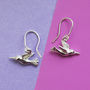 Hummingbird Sterling Silver Drop Earrings, thumbnail 1 of 2