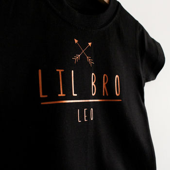 Black Arrow Big Bro Lil Bro T Shirt Set, 5 of 6