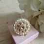 White Pearl Meenakari Gold Ring, thumbnail 1 of 5