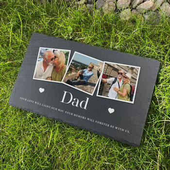 Personalised Photo Memorial Slate Grave Marker 30 X 20cm, 3 of 9