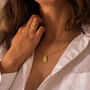 Chunky 14 K Gold Paper Clip Necklace, thumbnail 3 of 12