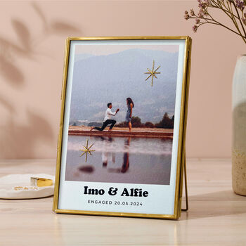 Personalised Hand Stitched Photo Frame With Stars, 2 of 4
