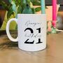 Cutout Age Personalised Birthday Mug, thumbnail 1 of 3