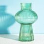 Large Fluted Glass Vase, thumbnail 1 of 4