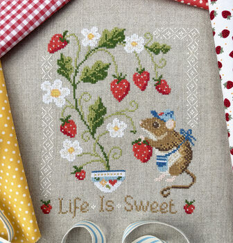 Life Is Sweet Modern Cross Stitch Kit, 5 of 5