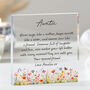 Personalised Gift For Auntie With Quote On Block, thumbnail 1 of 2