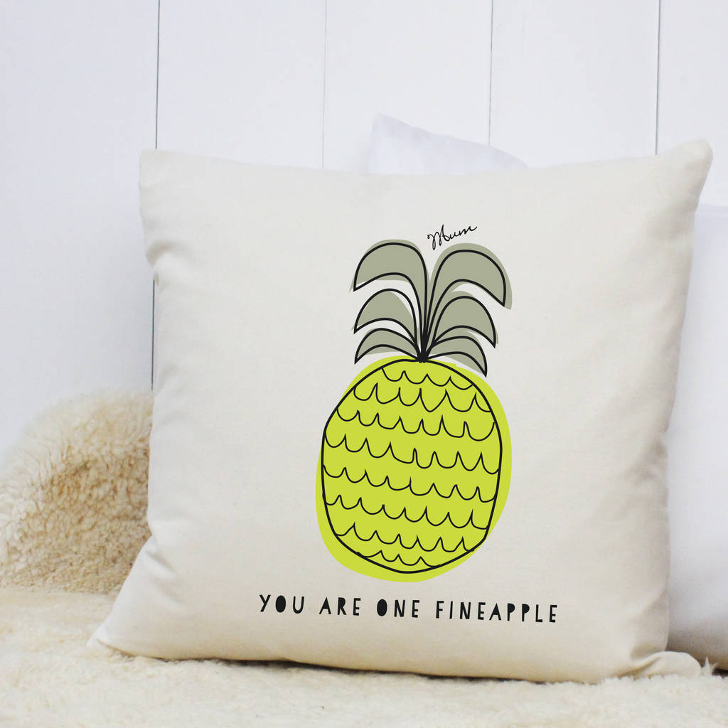Personalised 'Pineapple' Cushion Case By A Piece Of