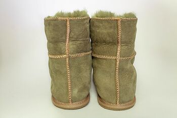 Sheepskin Slippers Option High/Low Calf Olive, 5 of 5