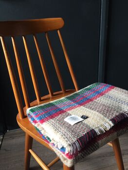 Recycled Wool Picnic Rug And Leather Straps, 3 of 4
