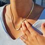 18k Gold Vermeil Plated Herringbone Chain Necklace, thumbnail 1 of 5