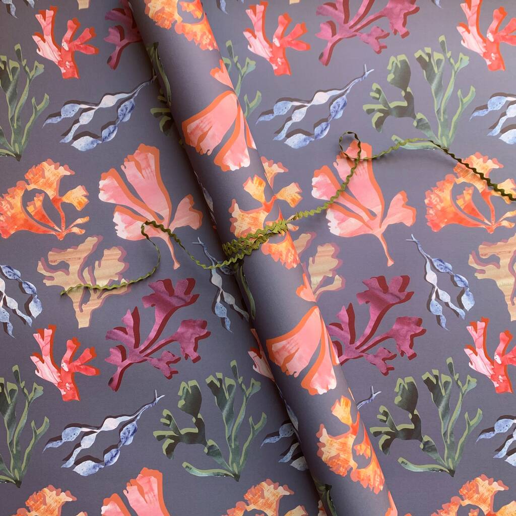 Sea Botanicals Coral Wrapping Paper Set
