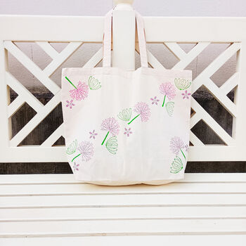 Wood Block Printing Kit Floral Maxi Tote Bag, 3 of 6