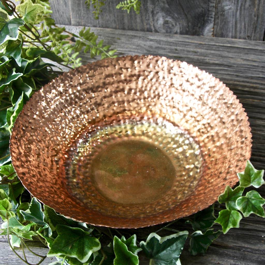 Copper Plated Shallow Bowl By London Garden Trading