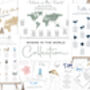 Travel Themed Wedding Menu Cards, thumbnail 5 of 5