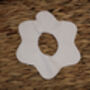 White Floral Shape Baby Collar Dribble Bib, thumbnail 1 of 8