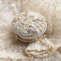 Aashna Round Ivory Silk Clutch, thumbnail 1 of 3