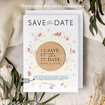Save The Date Magnet Cards Summer Wedding Wildflower, 3 of 10