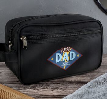 Personalised Super Dad Toiletry Bag, 3 of 3