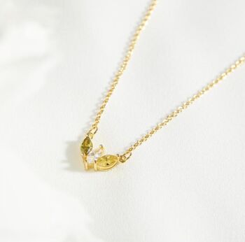 Custom Metal Birthstone Teardrop Necklace, 6 of 11