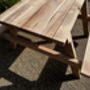 Outdoor Oak Garden Heavy Duty Picnic Table Pub Bench, thumbnail 3 of 4