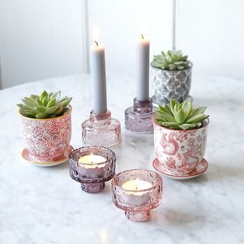 Ripple Two Way Coloured Glass Candleholder, 4 of 5