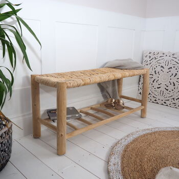 Wooden Hallway Bench With Shelving, 2 of 5