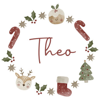Personalised Child's Christmas Sweatshirt Jumper Wreath, 5 of 5