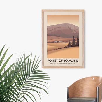 Forest Of Bowland Aonb Travel Poster Art Print, 4 of 8
