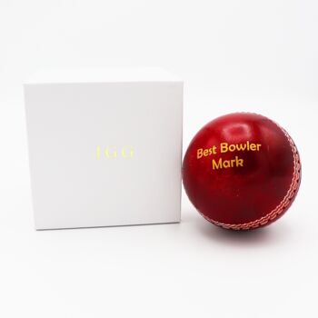 Personalised Vintage Leather Cricket Ball, 4 of 10