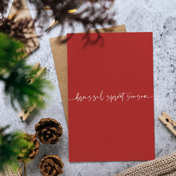 Brussel Sprout Season Modern Christmas Cards Eco, 3 of 5
