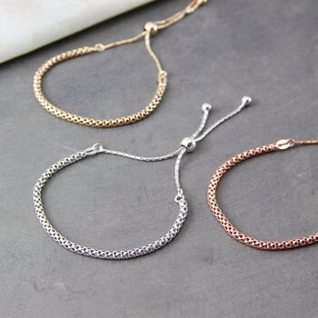 Personalised Sterling Silver Rope Slide Bracelet, 2 of 8