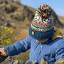 Kids Fjord Nordic Knit Reflective Super Bobble Hat, thumbnail 4 of 4