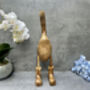 Hand Carved Bamboo Wood Duck Figurine 34cm, thumbnail 5 of 12