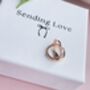 Rose Gold Hoop Earrings With Gemstones, thumbnail 4 of 8
