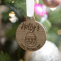 Personalised Baby's 1st Christmas Bauble Decoration, thumbnail 5 of 7