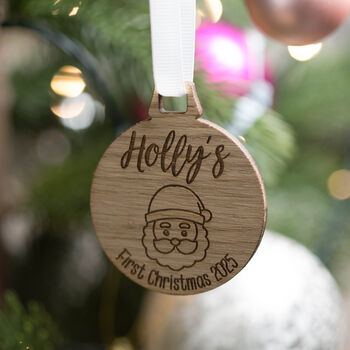 Personalised Baby's 1st Christmas Bauble Decoration, 5 of 7