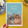 Personalised Purrfect Wedding Print For Cat Lovers, thumbnail 1 of 4