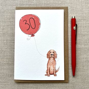 Personalised Cocker Spaniel Birthday Card, 4 of 12