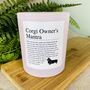 Fun Personalised Corgi Owner's Affirmation Candle, thumbnail 2 of 11