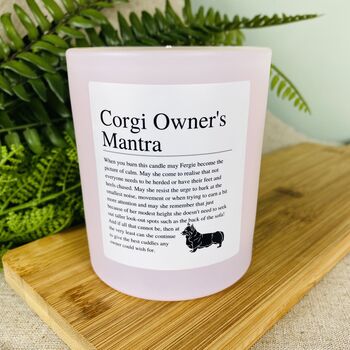Fun Personalised Corgi Owner's Affirmation Candle, 2 of 11