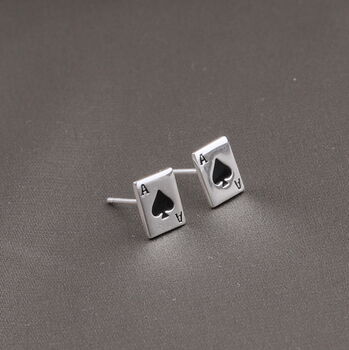 Sterling Silver 'You Are Ace' Playing Cards Earring, 5 of 5