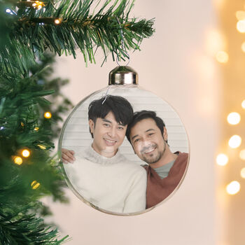 Custom Photo Christmas Glass Bauble Gift, 4 of 5